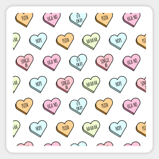 Sassy & Sarcastic Candy Heart Pattern Sticker